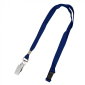 10mm Alligator Clip Stock Lanyards - Navy