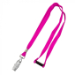 10mm Alligator Clip Stock Lanyards - Hot Pink