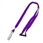 10mm Alligator Clip Stock Lanyards - Purple