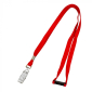 10mm Alligator Clip Stock Lanyards - Red