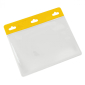 60 x 90mm Landscape Coloured Soft ID Holders - Yellow