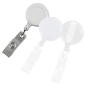 In Stock Badge Reels With Belt Clip - White