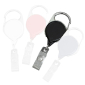 No-Twist Carabiner Retractable Badge Reels - Black