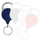 No-Twist Carabiner Split Ring Badge Reels - Navy