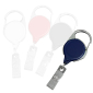 No-Twist Carabiner Retractable Badge Reels - Navy