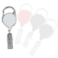 No-Twist Carabiner Retractable Badge Reels - White