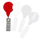 No-Twist Plastic Retractable Badge Reels - Red