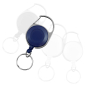 Stock Carabiner Badge Reels With Split Ring - Navy