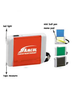 Tape Measure with Pen and Memo Pad
