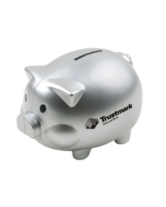 Coin Bank Pig Shape with Silver