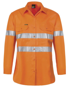 LADIES LIGHT WEIGHT HI VIS SHIRT WITH CSR TAPE