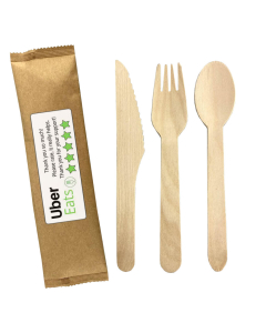 2pcs Wooden Cutlery Set