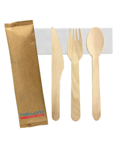 3pcs Wooden Cutlery Set