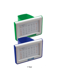 Pen Holder with Calendar