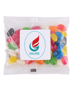 Assorted Colour Mini Jelly Beans in 50 Gram Cello Bag