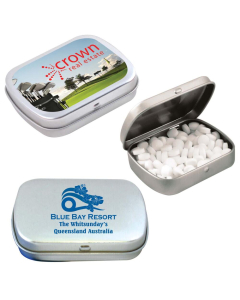 Sugar Free Breath Mints in Silver Tin