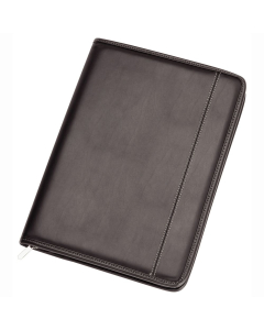 Two Tone A4 Imitation Leather Zip Compendium