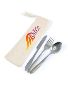 Banquet Cutlery Set in Calico Pouch