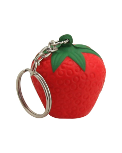 Stress Strawberry Key Ring