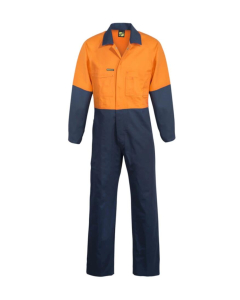 HI VIS P/C COVERALLS