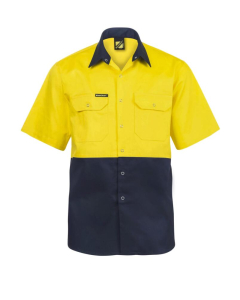 TWO TONE HI VIS S/S SHIRT STUD