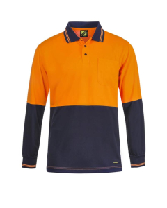 HI VIS TWO TONE LS POLO POCKET