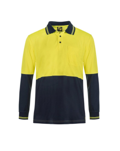 HI VIS TWO TONE LS POLO CB