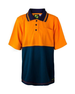 KIDS S/S TWO TONE POLO