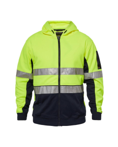 TWO TONE HI VIS HOODIE W TAPE