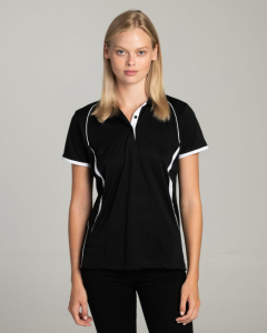 Ladies Explorer Black/White Polo