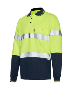 Hi-Vis Day / Night Long Sleeve Cool Breathe Safety Polo