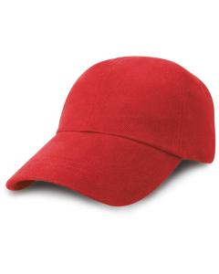 Red Brushed Cotton Baseball Cap