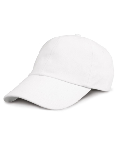 White Brushed Cotton Baseball Cap