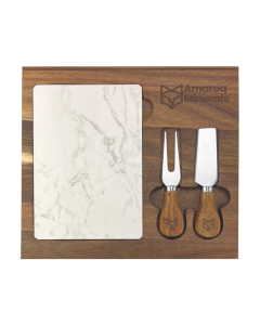 Fuzo Marble Cheeseboard & Knife Set