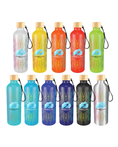 Gelato Aluminium Drink Bottle with Bamboo Lid