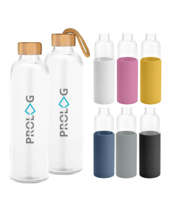 Honya Glass Drink Bottle with Sleeve