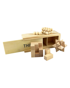 3 in 1 Wooden Brain Teaser