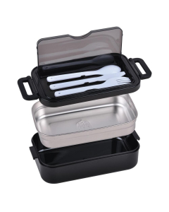 Lunch Box With 304 Stainless Steel With Knife And Fork