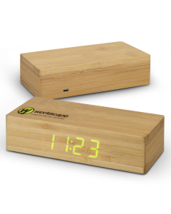 Bamboo Wireless Charging Clock