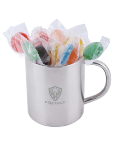 Assorted Colour Lollipops in Java Mug