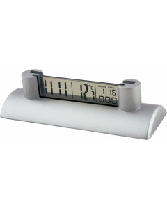 Desk  business card holder with LCD clock