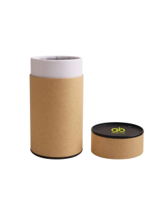 Large Kraft Paper Cylinders with Black Lid (65 x 130mm)