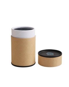 Medium Kraft Paper Cylinders with Black Lid (65 x 90mm)