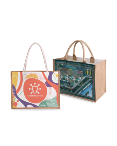 Canvas and Jute Tote Bag