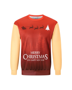 Unisex Adults Polyester Spandex Sublimated Christmas Sweatshirts