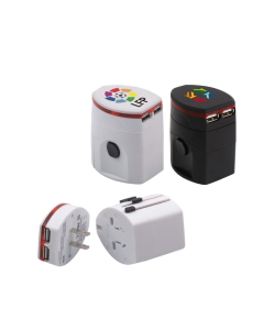 Light-up Universal Plug Travel Adapter With USB