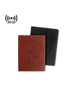 RFID PU Leather Passport Holder