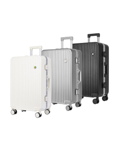 Ribbed ABS suitcase