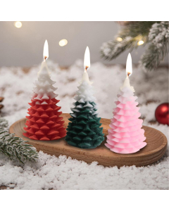 Cedar Christmas Tree Shape Candles