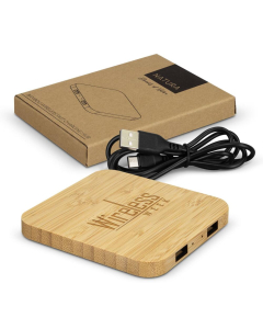 NATURA Bamboo Wireless Fast Charging Hub